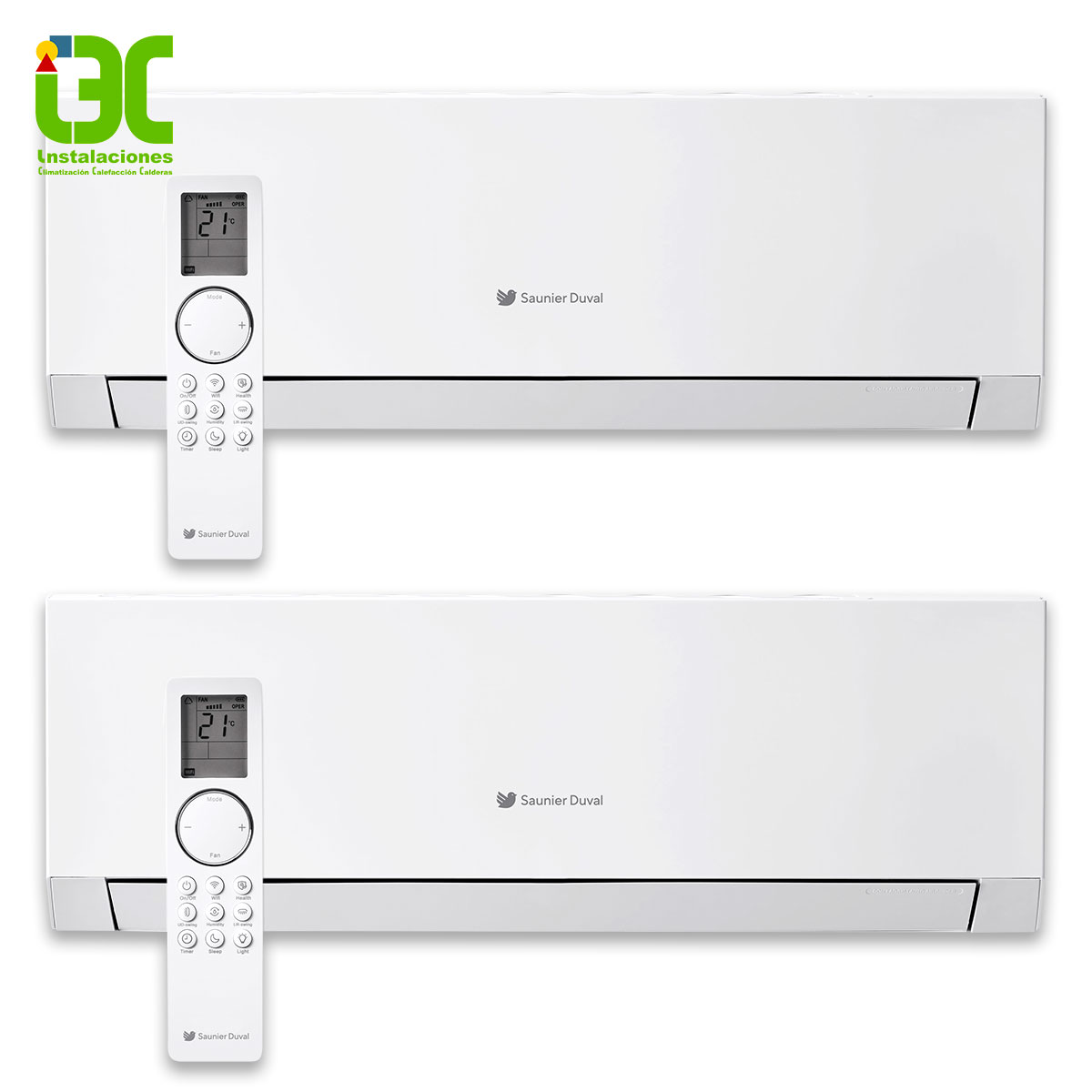 Aire Acondicionado 2×1 Saunier Duval SDH1-050MNA2O (U.Ext.) + VivAir Max  SDHP1-025NW (U.Int.) + VivAir Max  SDHP1-035NW (U.Int.) (WiFI inc)